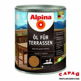 Масло для террас Alpina Орех макадамия 0,75 л шелк глянец