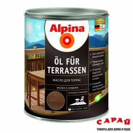 Масло для террас Alpina Бразильский палисандр 0,75 л шелк глянец