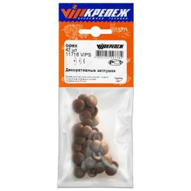 Декоративные заглушки орех 42шт 11716 VIPS