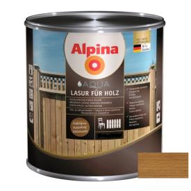 Лазурь водоразбавляемая Alpina Aqua Lasur für Holz Тик 2,5л