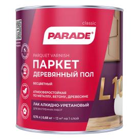 Лак Parade L10 Classik Паркет & Деревянный бесцветный полуматовый 0,75 л