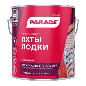Лак Parade Classik L20 Яхты & Лодки бесцветный полуматовый 2,5 л