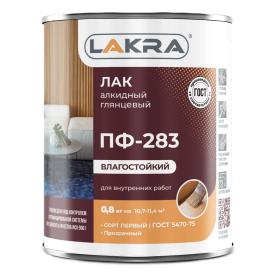 Лак паркетный Лакра ПФ-283 глянцевый 0,8кг