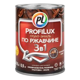 Грунт-эмаль по ржавчине 3 в 1 Profilux, коричневая, 0,9 кг