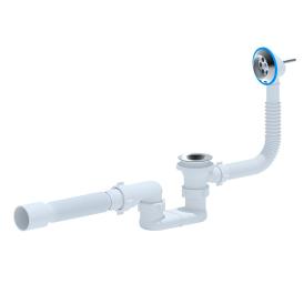 Сифон для ванны 1 1/2"х40/50 плоский с гофротрубой АНИпласт Е055