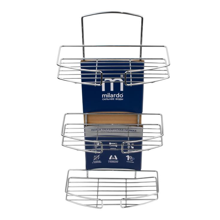 Полка для ванной 3-х ярусная 13 Milardo 013W030M44