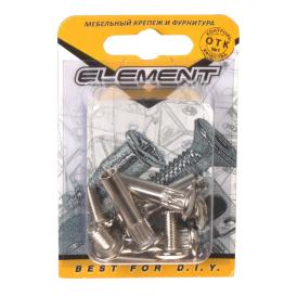 Стяжка межсекционная 5х27мм никель (4 шт) "Element