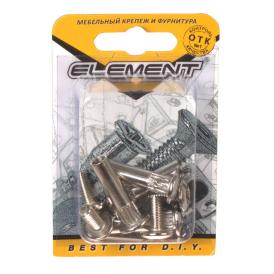 Стяжка межсекционная 8х30мм никель (4 шт) "Element