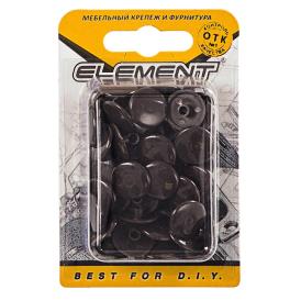 Заглушки на меб.стяжку 7мм тем.корич (50 шт) "Element"