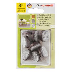 Пункт фетр.с гвозд. d24мм корич (8 шт) fix-o-moll
