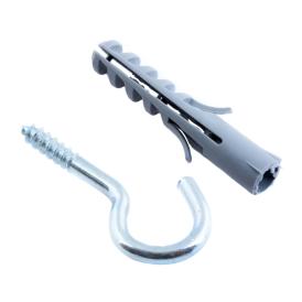 Крюк-полукольцо с дюбелем 10 мм 2 шт