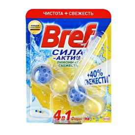 Блок чистящий д/унитаза Бреф сила-актив лимон 51г