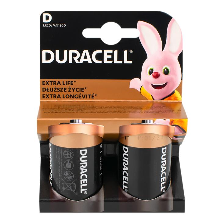 Батарейка щелочная Duracell LR20 BL-2 2 шт