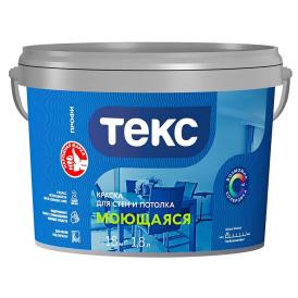 Краска ВД моющаяся Текс Профи, супербелая, 1,8 л