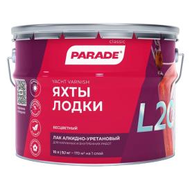 Лак Parade Classik L20 Яхты & Лодки бесцветный п/мат 10 л