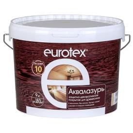 Лак акриловый Eurotex Аквалазурь бесцветный 9 кг