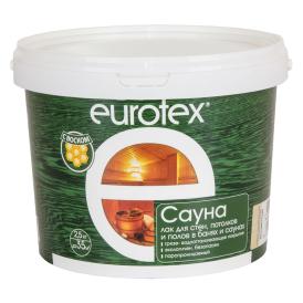 Лак акриловый Eurotex Сауна бесцветный 2,5 кг