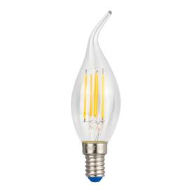 Лампа светодиодная теп.белый свет.свеча Е14 6 Вт LED-CW35-6W/WW/E14/CL PLS02WH картон Uniel.