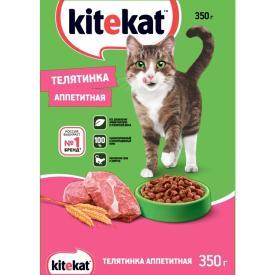 Корм для кошек сухой Kitekat Телятинка аппетитная 350 г