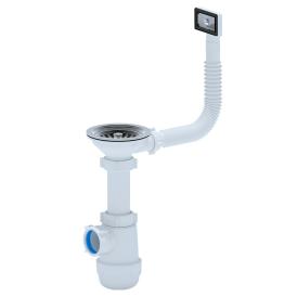Сифон для мойки 3 1/2"х40 с гибким переливом Грот АНИпласт А0145S
