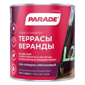 Лак для террас Parade Террасы & Веранды L25 бесцветный п/мат. 0,75 л