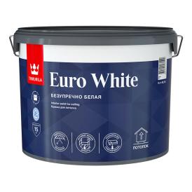 Краска ВД для потолка Tikkurila Euro White белая 9 л