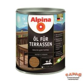 Масло для террас Alpina шелковисто-глянцевое, колеруемое, 0,75 л