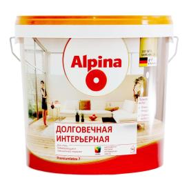 Краска ВД интерьерная Аlpina Долговечная, База 3, белая,0,85л