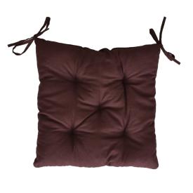Подушка на стул Радуга 40х40х6 cм темно-коричневая