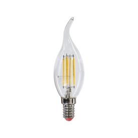 Лампа светодиодная LED филаментн. 5Вт Свеча на ветру 160-260В E14 450лм 2700К ЭКОНОМКА EcoLedFL5wCWE