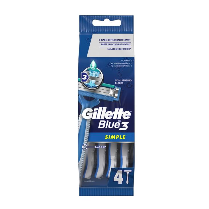Станки Gillette Blue Simple3 одноразовые 4шт