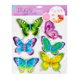 Наклейка 3119 СВА Бабочки разноцветные