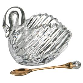 Икорница Muza с металлической ложкой 11,5х6,5х9,5 см 355-230