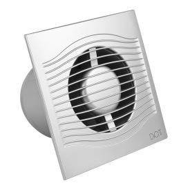 Вентилятор осевой вытяжной с обратным клапаном D 100, декоративный SLIM 4C gray metal