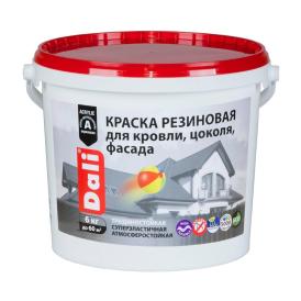 Краска резиновая для кровли, цоколя, фасада  "DALI" зеленый 6 кг