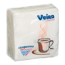 Салфетки бумажные Veiro 1 слойные 24 см 50 шт в ассортименте