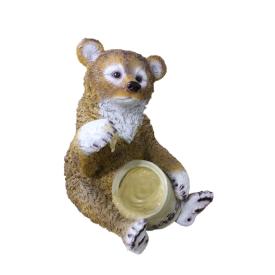 Фигура садовая Медведь с медом 01214