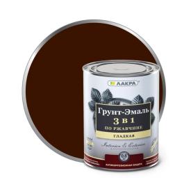 Грунт-эмаль 3 в 1 Лакра шоколадно-коричневый, 0,8 кг