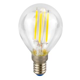 Лампа светодиодная диммируемая LED-P45-5W/NW/E14/CL/DIM GLA01TR. Форма "шар", прозр.Серия Ai 4000К