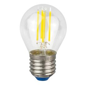 Лампа светодиодная диммируемая LED-P45-5W/NW/E27/CL/DIM GLA01TR. Форма "шар", прозр.Серия Ai 4000К