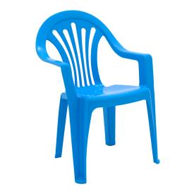 Кресло детское пластиковое голубое