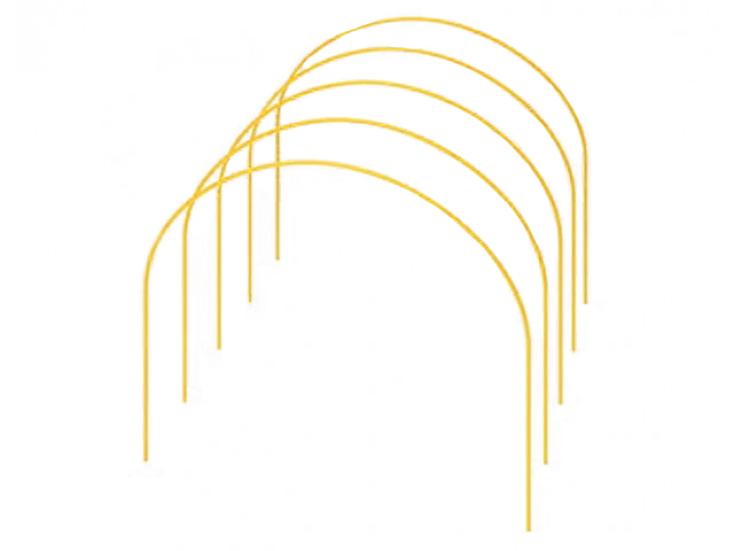 Дуги для парника металл в ПВХ 3 м d5,6 мм 5 шт желтые