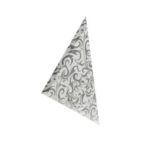 Плитка треугольная зеркальная серебряная "Алладин-1" 18х18