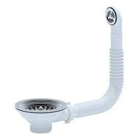 Перелив для мойки 3 1/2" гибкий круглый АНИпласт N320S