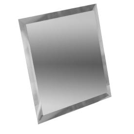 Квадратная зеркальная серебряная плитка с фацетом 10 мм  150*150мм