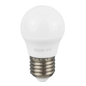 Лампа светодиодная LED 6вт 230в 4200К Е27 G45 белый мат.шар Gauss