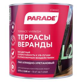Лак для террас Parade Террасы & Веранды L25 бесцветный матовый 0,75 л