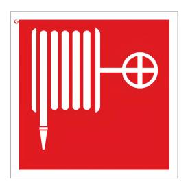 Наклейка Знак F02m "Пожарный кран" (пленка, 100*100мм)