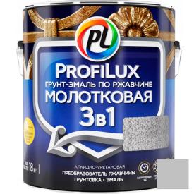 Грунт эмаль по ржавчине "Profilux"3 в 1 молотковая серебро 0,8 кг
