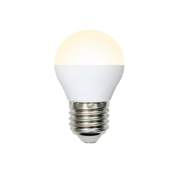 Лампа светодиодная Теплый белый свет Е27 9 Вт 3000К 750Лм LED-G45-9W/WW/E27/FR/NR Volpe,